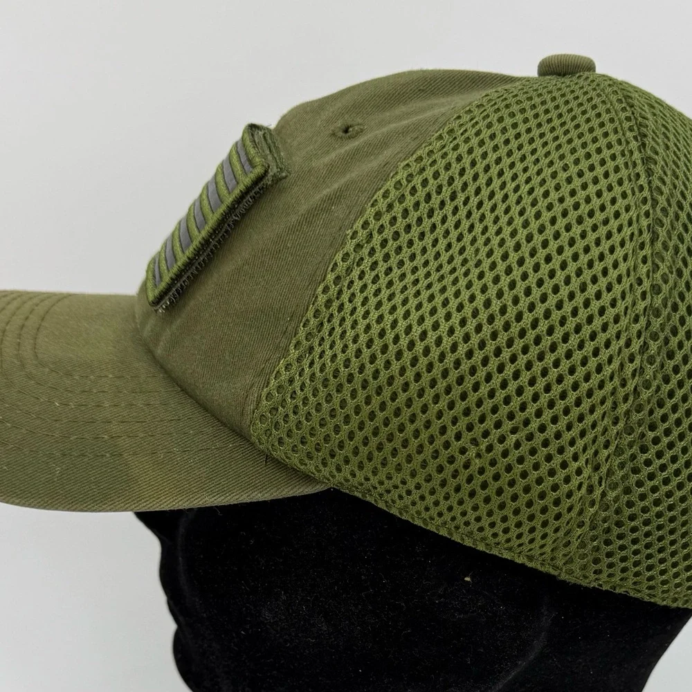 Pit Bull Snapback Mesh Trucker Hat Green OS Adjustable Embroidered Flag **READ**